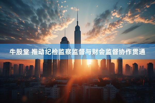 牛股堂 推动纪检监察监督与财会监督协作贯通