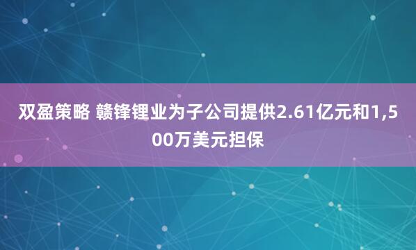 双盈策略 赣锋锂业为子公司提供2.61亿元和1,500万美元担保