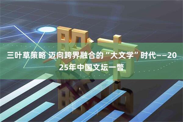 三叶草策略 迈向跨界融合的“大文学”时代——2025年中国文坛一瞥